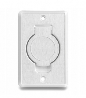 Vysavačová zásuvka WALL obdélník - bílá s nepřilnavým povrchem. Určeno pro centrální vysavače.